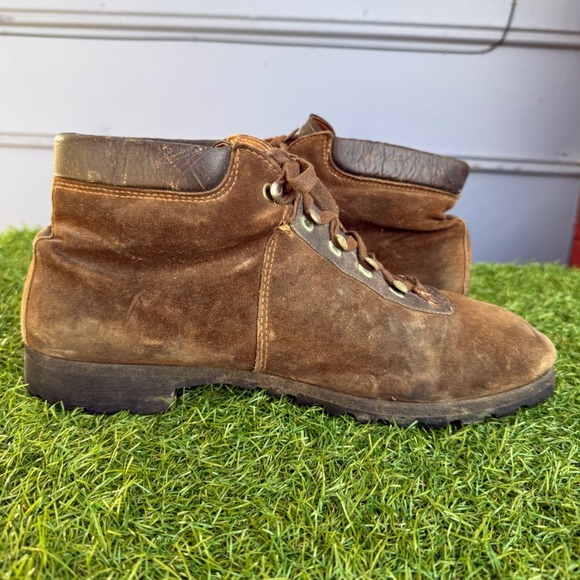 Vintage Suede Hiking‎ Boots Ankle Lace Up Outdoor Work Mens Shoes Size 9 Vasque?
